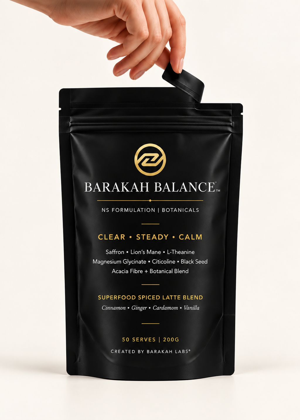 Barakah Balance™ Chai-Safran | Premium-Botanical-Superfood-Mischung | 50 Portionen