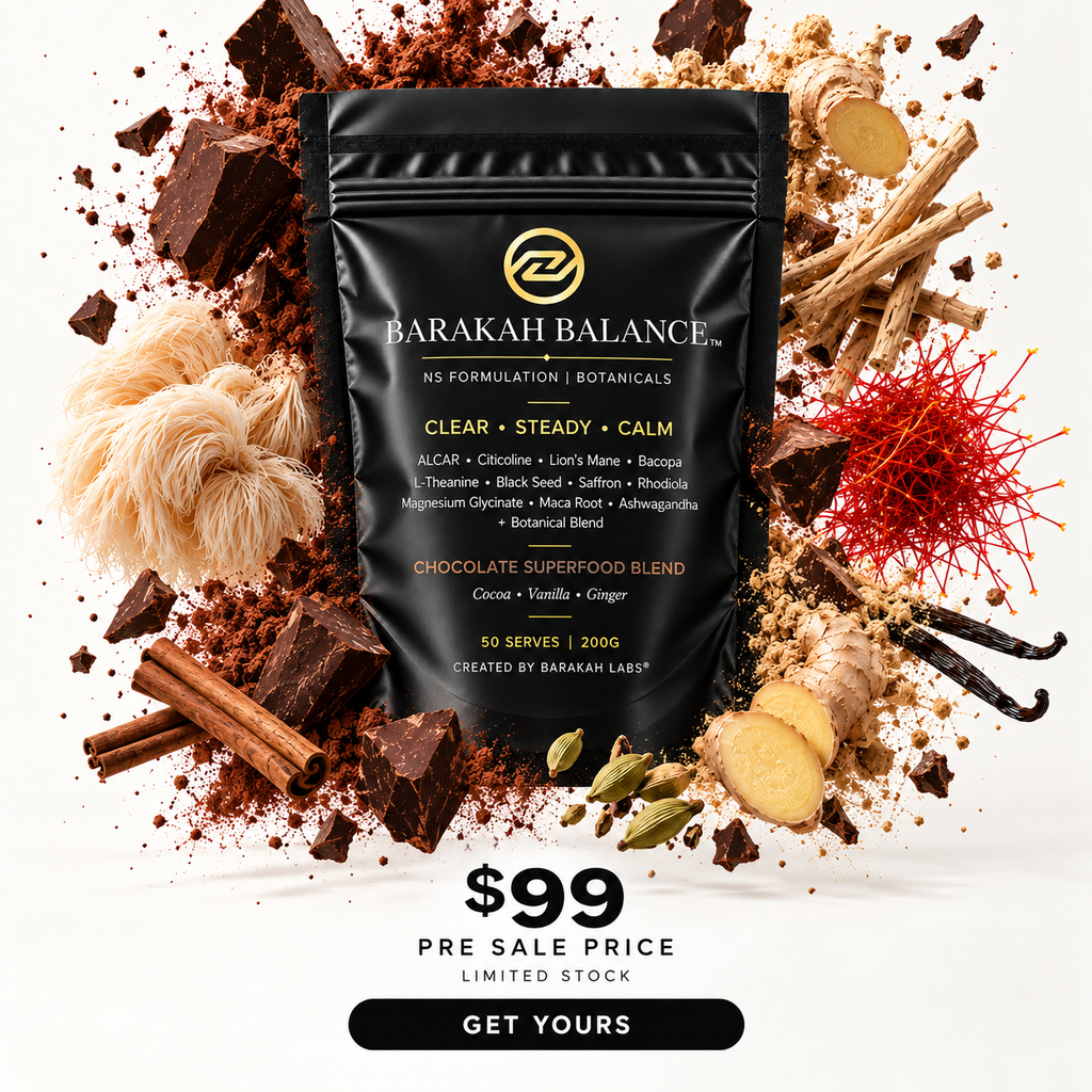 Barakah Balance™ Schokolade | Premium-Botanical-Superfood-Mischung | 50 Portionen