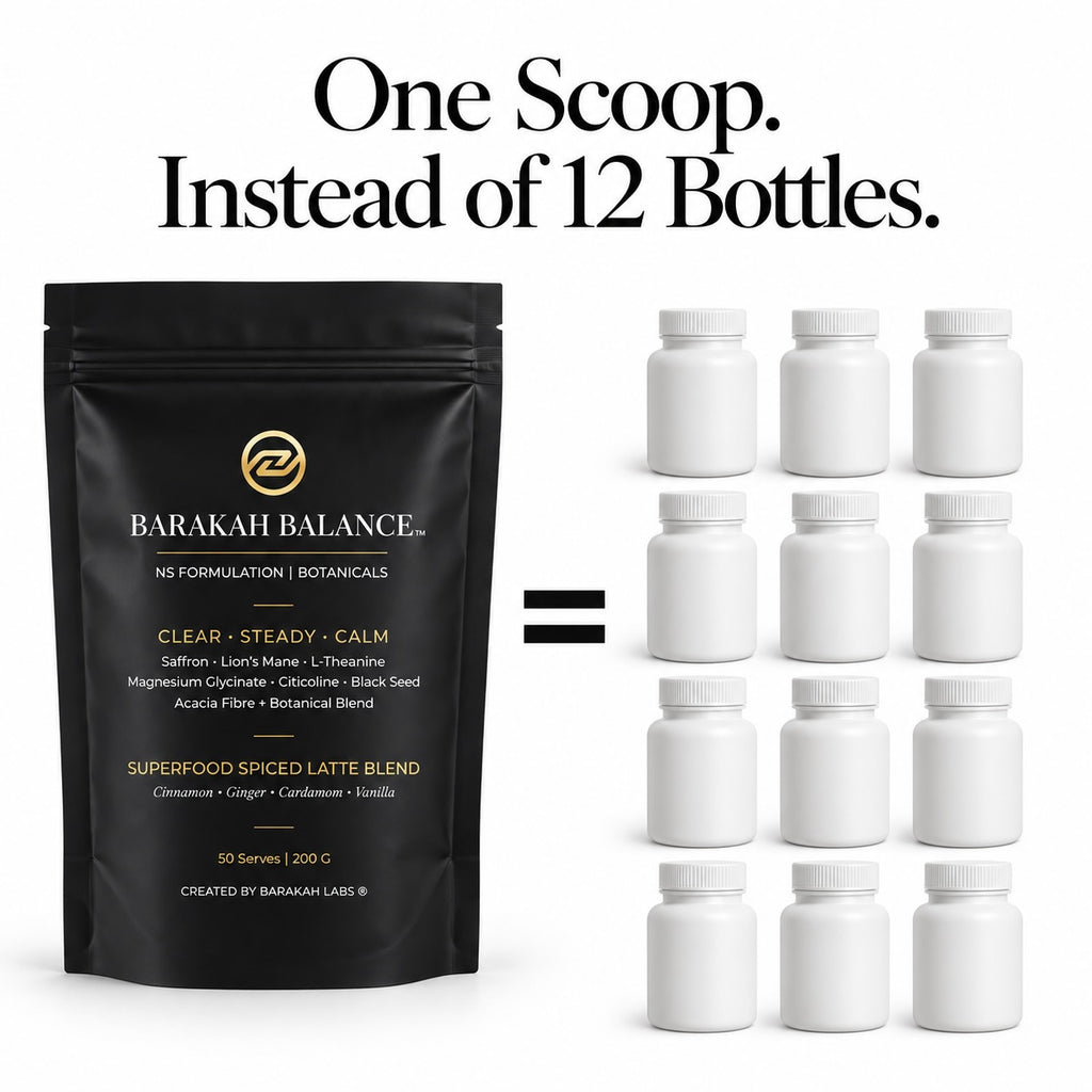 Barakah Balance™ Chai-Safran | Premium-Botanical-Superfood-Mischung | 50 Portionen